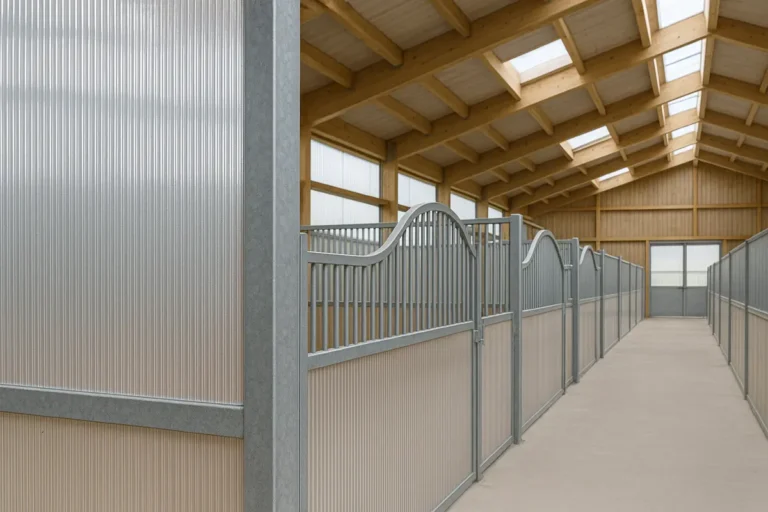 Wydzielone miejsce w stajni – dlaczego osłony są kluczowe dla budynków inwentarskich? Z czego powinny być wykonane?