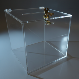 Urna / Skarbonka plexi na zamówienie